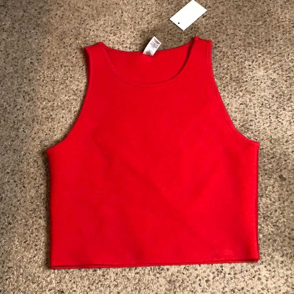 Red crop top